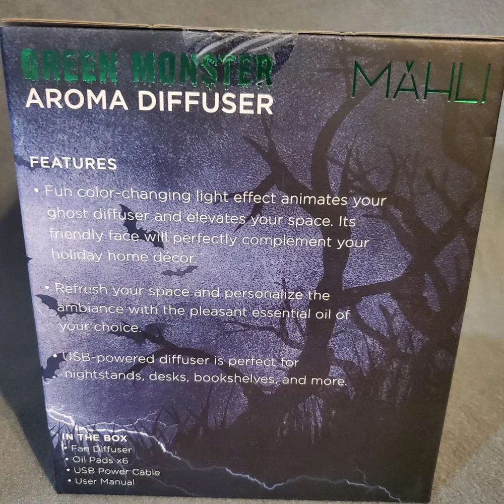 MAHLI Green Monster Aroma Diffuser 7 Cycling Light Colors Aroma Therapy USB